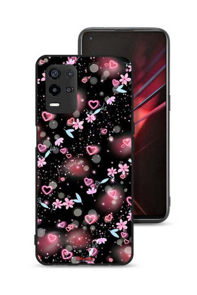 Tolwak غطاء حماية لهاتف Oppo K9x برسومات قلوب وأزهار صغيرة