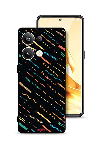 Tolwak غطاء حماية لهاتف Oppo Reno9 Pro Plus 5G بنمط تجريدي بخطوط X