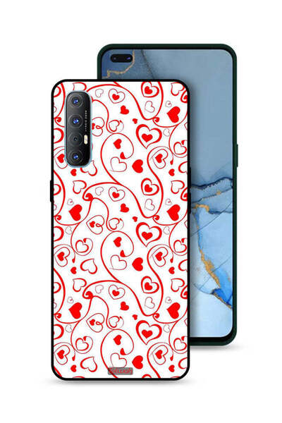 Tolwak غطاء حماية لهاتف Oppo Reno3 Pro 4G بنقشة قلوب
