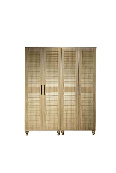 arionkids Pera Wood Dolap 4 Kapaklı | %100 MDF | REHAU Kapaklı | Ağaç Ayaklı ...