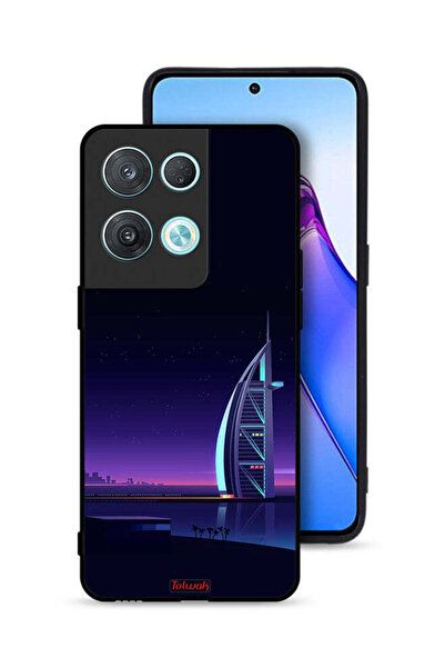 Tolwak غطاء حماية لهاتف Oppo Reno8 Pro 5G بتصميم برج العرب الرقمي