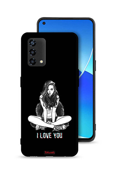 Tolwak غطاء حماية لهاتف Oppo A95 4G ​​برسومات "أحبك"