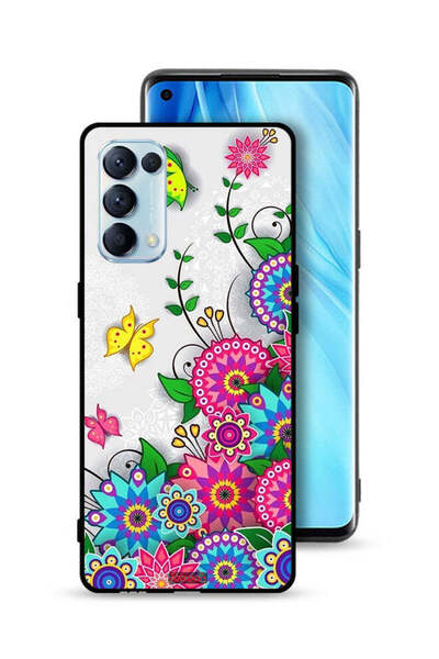 Tolwak غطاء حماية لهاتف Oppo Reno5 Pro 5G بنقشة زهور ماندالا