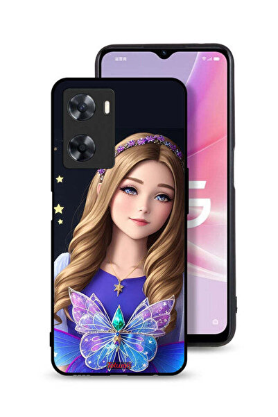 Tolwak غطاء حماية لهاتف Oppo A57s - فتاة فراشة لطيفة