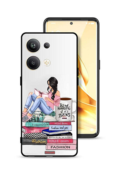 Tolwak غطاء حماية لهاتف Oppo Reno9 Pro Plus 5G، تصميم فتاة وكتب أزياء فنية
