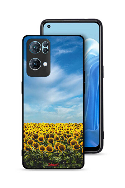 Tolwak غطاء حماية لهاتف Oppo Reno7 Pro 5G - عباد الشمس تحت السماء