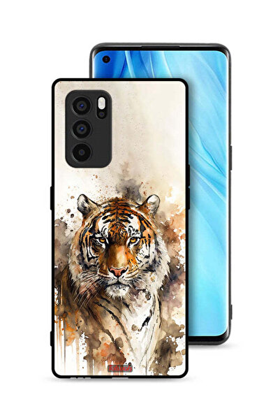 Tolwak غطاء حماية Oppo Reno6 Pro 5G بتصميم فن تجريدي من جلد الفهد