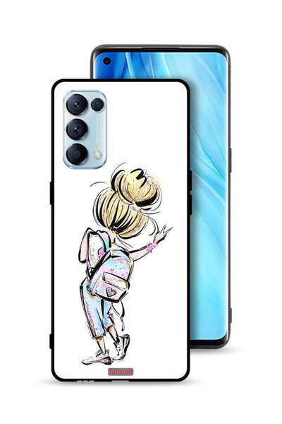 Tolwak غطاء حماية لهاتف Oppo Reno5 Pro 5G برسومات فتاة المدرسة