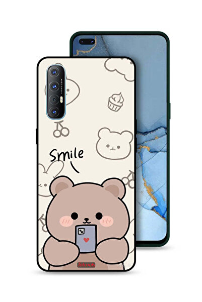 Tolwak غطاء حماية لهاتف Oppo Reno3 Pro 4G برسومات الدب المبتسم