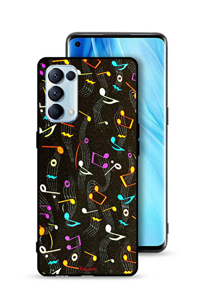 Tolwak Oppo Reno5 Pro 5G Protective Case Cover Music Fabric Pattern