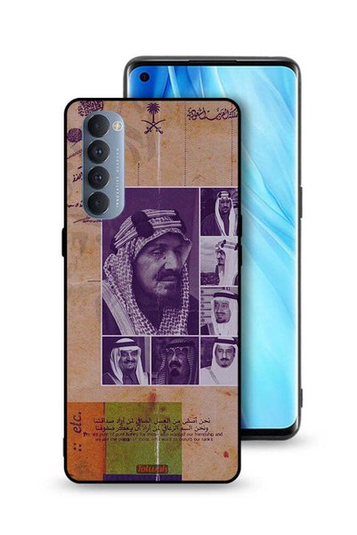 Tolwak غطاء حماية لهاتف Oppo Reno4 Pro 4G - صور قديمة لملوك السعودية