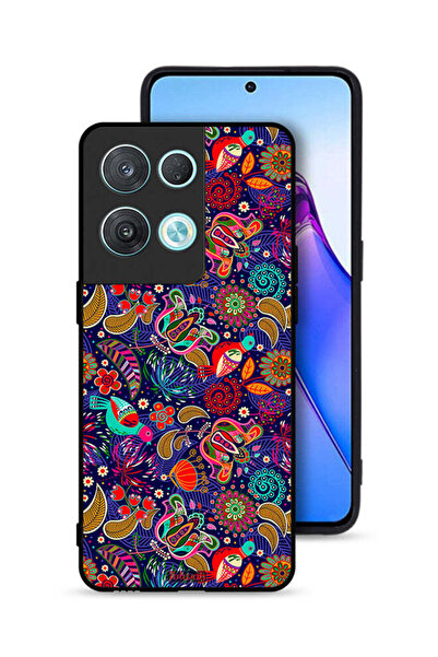 Tolwak غطاء حماية لهاتف Oppo Reno8 Pro 5G بنقشة طيور وأوراق زهور ملونة