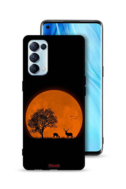 Tolwak غطاء حماية لهاتف Oppo Reno5 Pro 5G برسومات قمر المساء