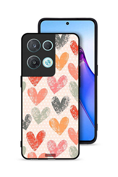 Tolwak غطاء حماية لهاتف Oppo Reno8 Pro 5G برسومات قلوب فنية