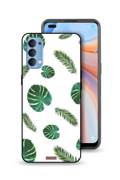 Tolwak غطاء حماية لهاتف Oppo Reno4 4G بنقشة ريش فنية