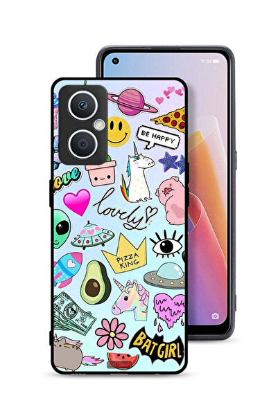 Tolwak جراب حماية لهاتف Oppo A96 5G (الصين) بملصقات جميلة