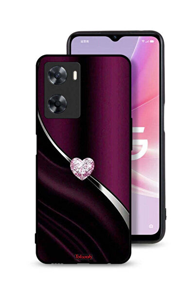 Tolwak غطاء حماية لهاتف Oppo A77s على شكل قلب ماسي