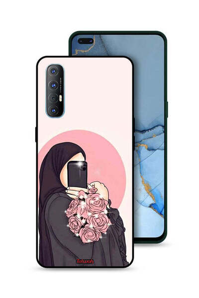 Tolwak غطاء حماية لهاتف Oppo Reno3 Pro 4G، فن التقاط صور سيلفي مع حمل الزهور