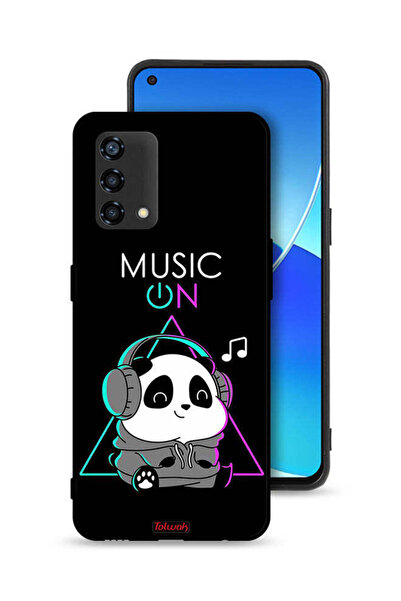Tolwak غطاء حماية لهاتف Oppo A95 4G ​​بطبعة موسيقى الباندا
