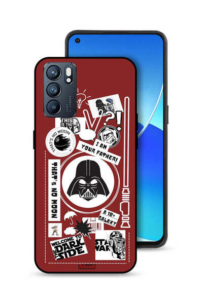 Tolwak غطاء حماية لهاتف Oppo Reno6 5G ملصق "مرحبًا بكم في الجانب المظلم"