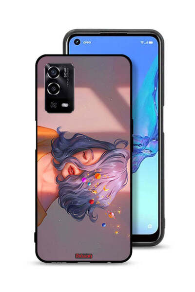 Tolwak غطاء حماية لهاتف Oppo A55 4G برسومات فتاة وفضاء