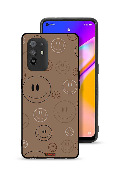 Tolwak Oppo A95 5G Protective Case Cover Smiley Faces Pattern
