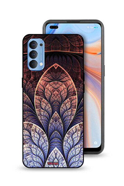 Tolwak غطاء حماية لهاتف Oppo Reno4 4G بتصميم زهور كسورية تجريدية