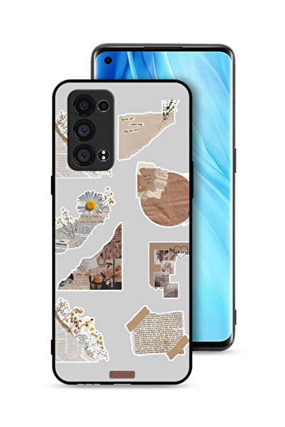 Tolwak غطاء حماية لهاتف Oppo Reno6 Pro Plus 5G مصنوع من قطع من الملصقات الورقية
