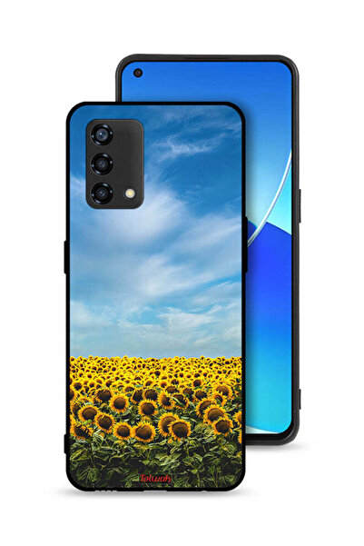 Tolwak غطاء حماية لهاتف Oppo Reno6 Lite بطبعة عباد الشمس تحت السماء