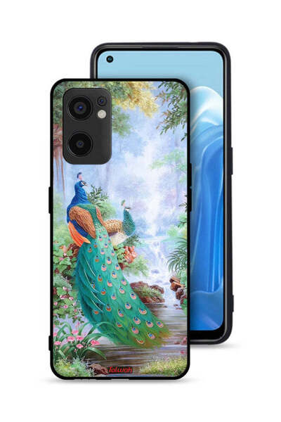 Tolwak غطاء حماية لهاتف Oppo Reno7 SE 5G بنقشة الطاووس