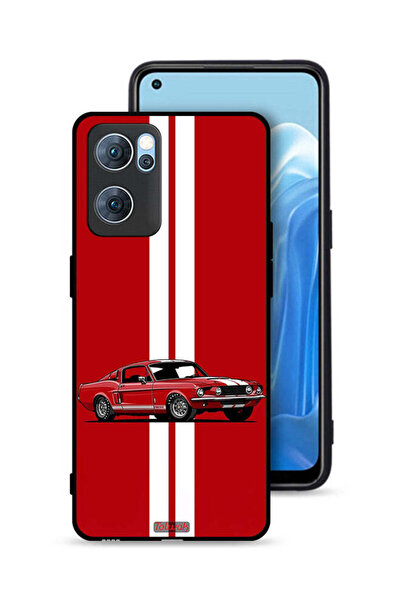 Tolwak Oppo Reno7 5G Protective Case Cover Vintage Car Abstract Art