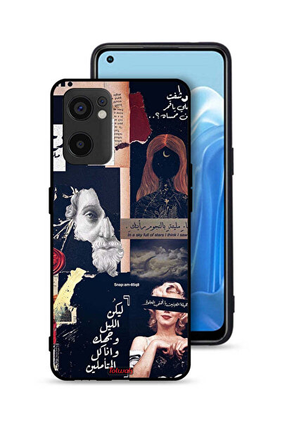 Tolwak غطاء حماية لهاتف Oppo Reno7 SE 5G بعبارات عربية ووجوه مقطوعة