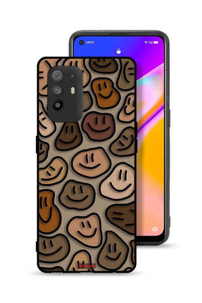 Tolwak غطاء حماية لهاتف Oppo A95 5G برسومات وجوه مبتسمة