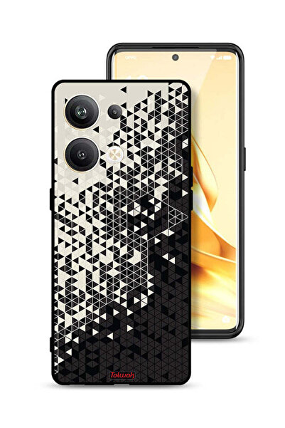 Tolwak غطاء حماية لهاتف Oppo Reno9 Pro Plus 5G بنمط مثلث فني رقمي