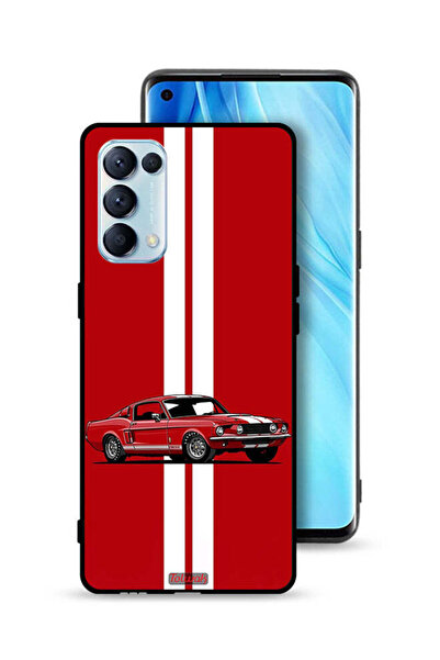 Tolwak Oppo Reno5 Pro 5G Protective Case Cover Vintage Car Abstract Art