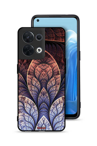 Tolwak غطاء حماية لهاتف Oppo Reno8 5G بتصميم زهور كسورية تجريدية