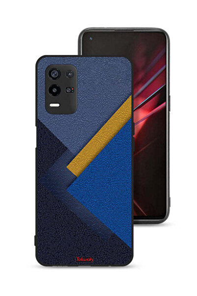 Tolwak غطاء حماية لهاتف Oppo K9x بنقشة مثلثات جلدية