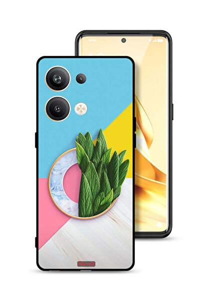 Tolwak غطاء حماية لهاتف Oppo Reno9 Pro Plus 5G بنمط أوراق تجريدية