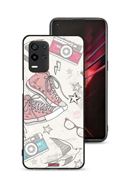 Tolwak غطاء حماية Oppo K9x من القماش بتصميم حذاء وكاميرا