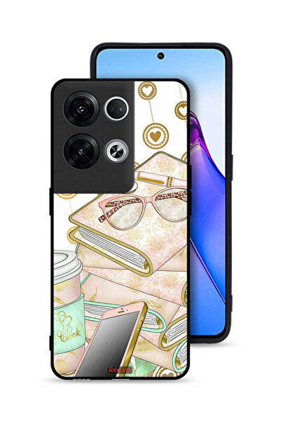 Tolwak غطاء حماية لهاتف Oppo Reno8 Pro Plus 5G بتصميم نظارات على الكتب
