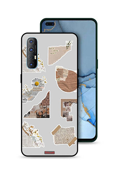 Tolwak غطاء حماية لهاتف Oppo Reno3 Pro 4G مصنوع من قطع من الملصقات الورقية