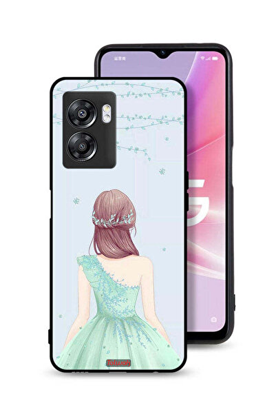 Tolwak Oppo A57 5G Protective Case Cover Cute Girl In Floral Dress