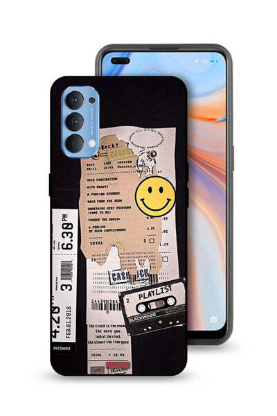 Tolwak غطاء حماية لهاتف Oppo Reno4 4G مع ملصق قائمة تشغيل