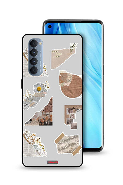 Tolwak غطاء حماية لهاتف Oppo Reno4 Pro 4G مصنوع من قطع من الملصقات الورقية