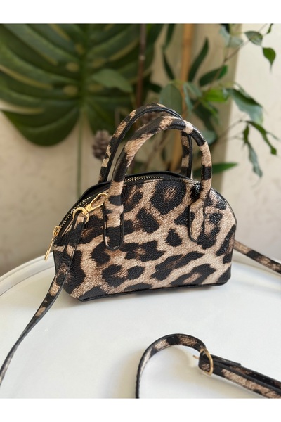 Bagnest Geantă de mână cu curea lungă, cu model de crocodil, strălucitoare, p...