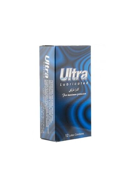 ULTRA كاندوم الترا واقي ذكري مشحم مضلع بنتوءات خارجية، 12 حبة
