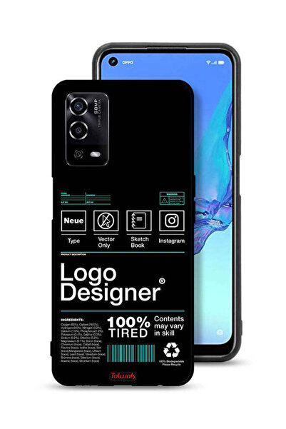 Tolwak Oppo A55 4G Protective Case Cover Logo Designer Sticker