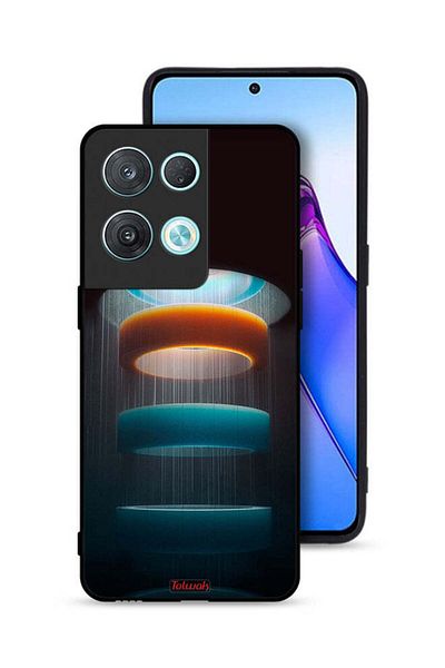 Tolwak غطاء حماية لهاتف Oppo Reno8 Pro 5G بنمط حلقات فنية