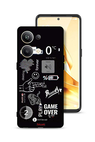 Tolwak غطاء حماية لهاتف Oppo Reno9 Pro Plus 5G - لعبة انتهت - Pew Pew