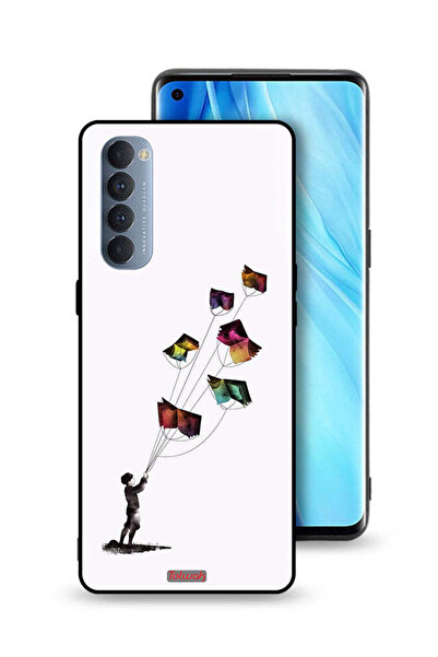 Tolwak غطاء حماية لهاتف Oppo Reno4 Pro 4G بتصميم كتاب الطائرات الورقية